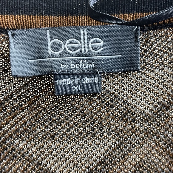 Belle By Belldini Open Front Cardigan Geometric Pattern Extra Large - Picture 7 of 8